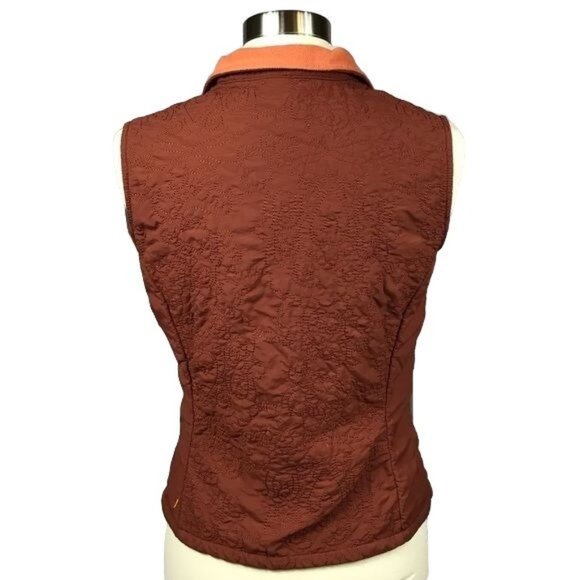 Lucy S quilted vest burnt orange - Picture 4 of 7